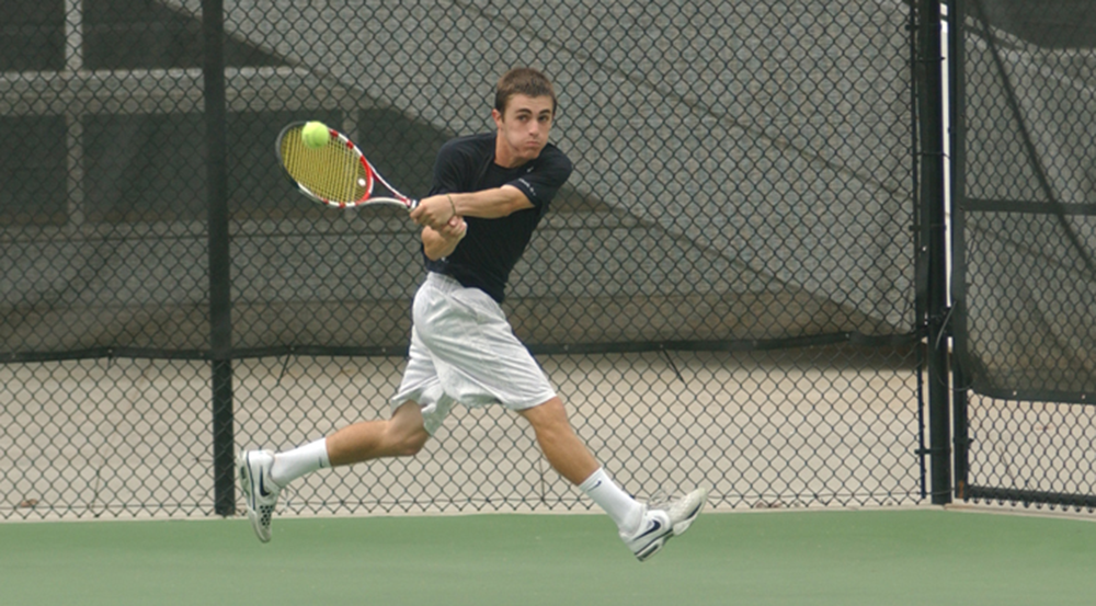 Senior Alex Ruderman prepares to hit the ball. Ruderman and the Eagles will travel to Sewanee: University of the South (Tenn.) this Wednesday. | Courtesy of Emory Athletics