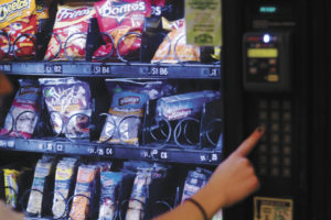 Stocked with mouthwatering snacks, the various vending machines around campus or oases for the famished. Matthew Hammond/Staff