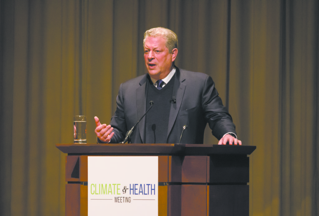Former Vice President Al Gore discusses the effects of climate change Feb. 16 at the Carter Center. / Christian Garcia, Contributing Writer