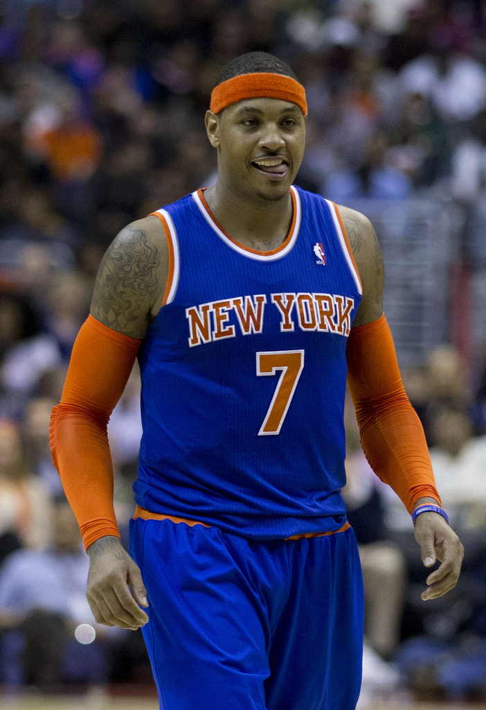 Anthony gave possibly his best performance of the season Sunday. Unfortunately, even that wasn't quite enough for this Knicks team. Photo Cortesy of Flickr user Keith Allison.