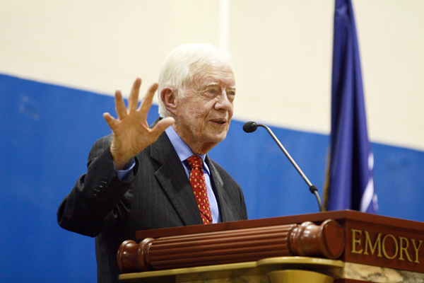 Carter Explores Health Care, Middle East Politics