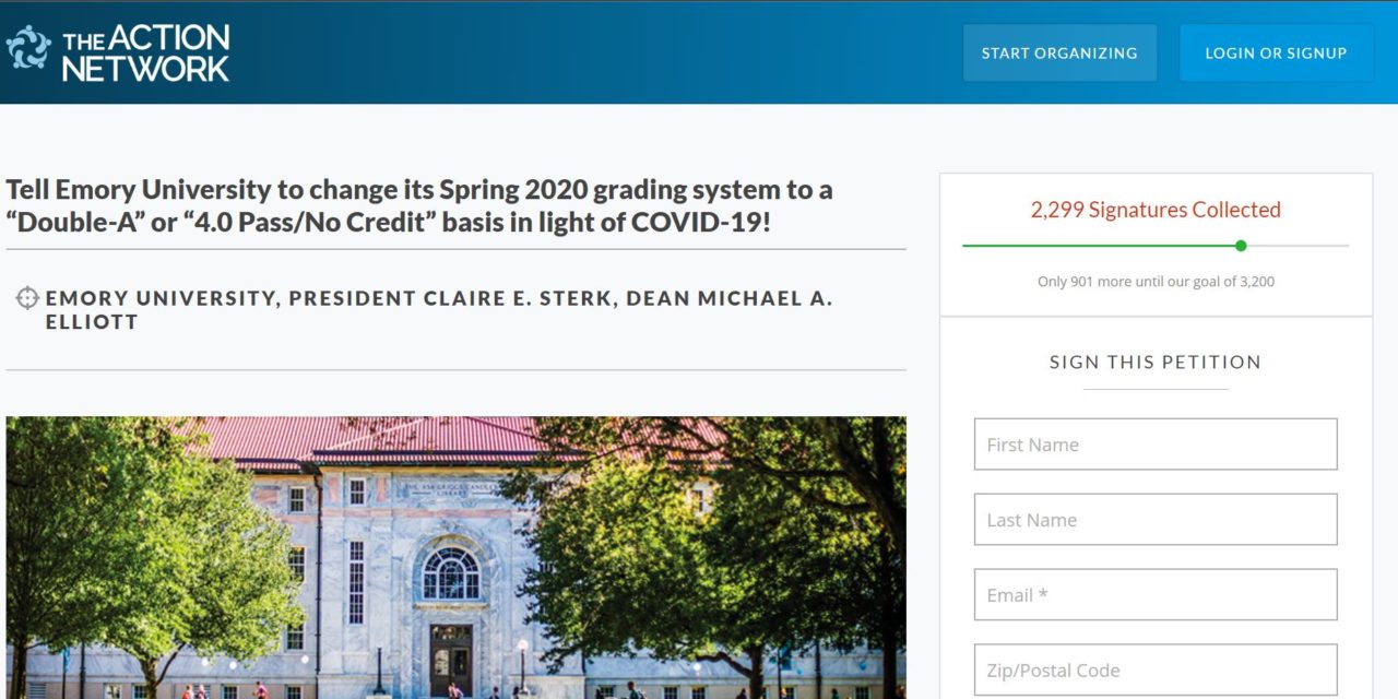 Student Petition Calls For ‘Double-A’ or ‘4.0 Pass-No Credit’ Grading