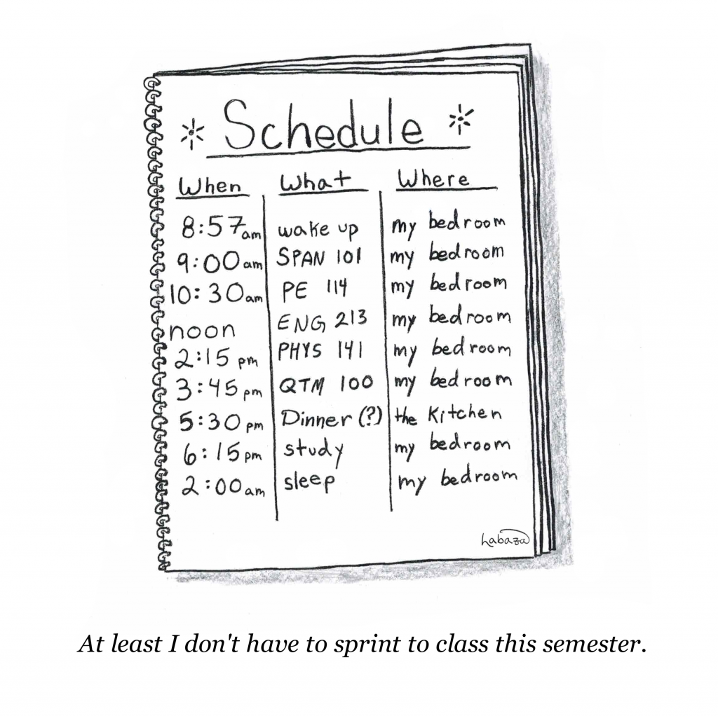 Cartoon: Fall Schedule | The Emory Wheel