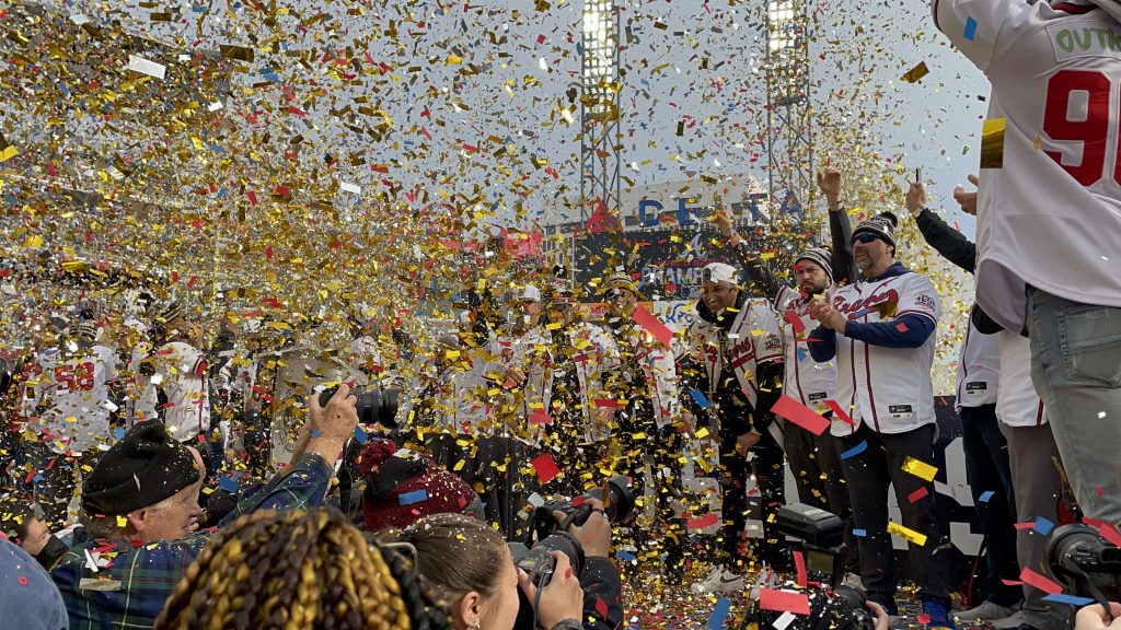Braves celebrate 2021 World Series Championship - Battery Power