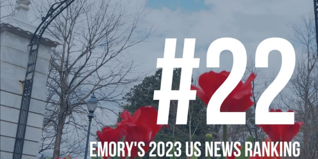 Emory now ranks No. 22, lowest position since 1994