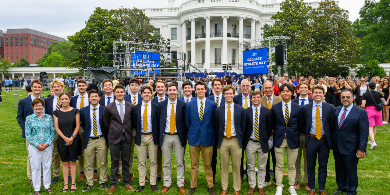 Emory men’s swim and dive team visits White House