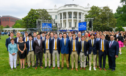 Emory men’s swim and dive team visits White House