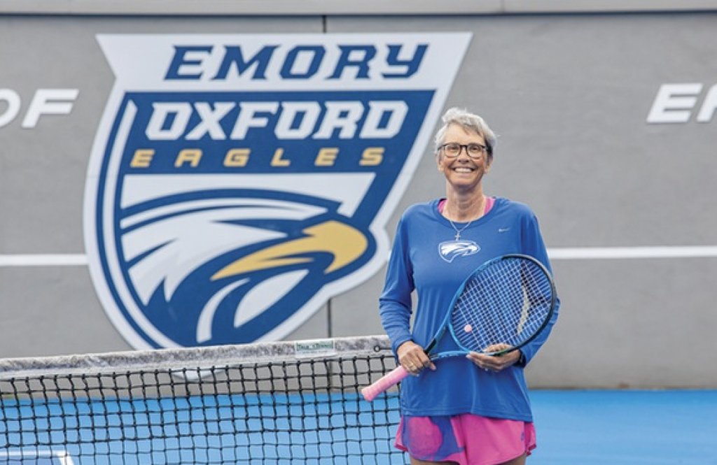 Pernilla Hardin served as the Head Men's and Women's Tennis Coach at Oxford College for 10 years. Courtesy of Oxford Athletics