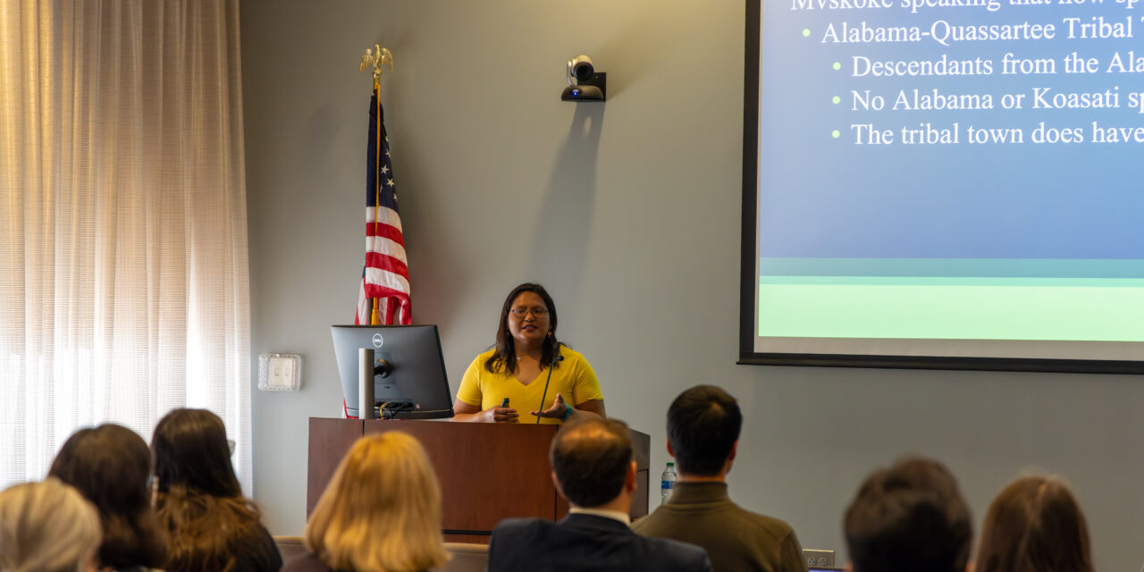 Emory hosts Mvskoke language teacher in continuation of relationship with Muscogee Nation